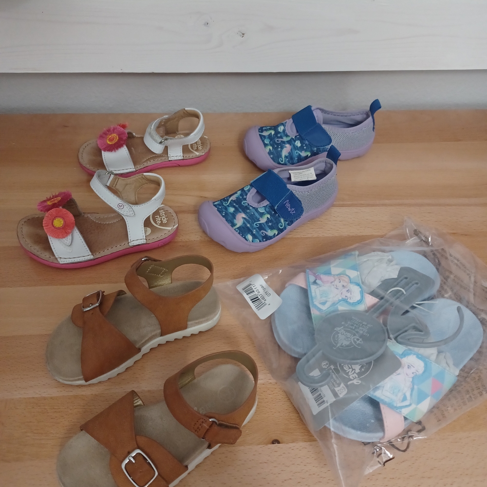Bundle Of Girl Sandals, Water Shoes - Size 7